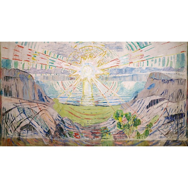 Edvard Munchi "Päike" reproduktsioon, 70 x 40 cm. Edward Munch - The Sun - Fedkolor