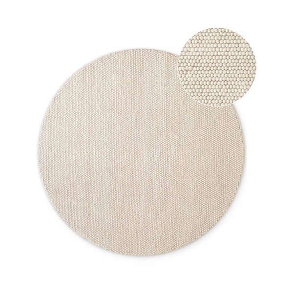 Kreemikas käsitsi kootud villane ümmargune vaip ø 200 cm Richmond Diana - Ted Baker