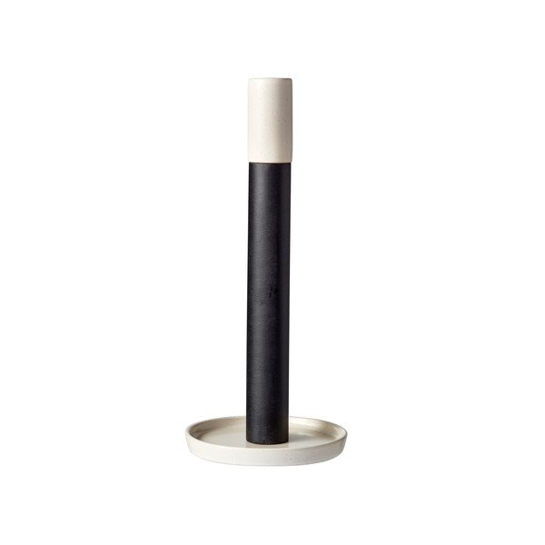 Valge/must kiviplaat majapidamispaberi stend ø 13 cm – Bitz