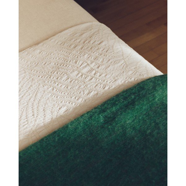 Elevandiluu värvi žakaarist voodikate 240x260 cm Zenti - Kave Home-image-1