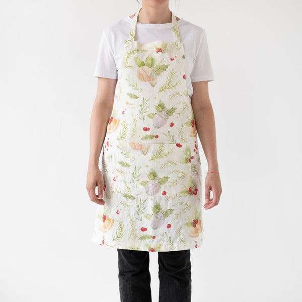 Jõulupesu Merry, 80 x 55 cm, linane esiliinist eesriie Daily Apron - Linen Tales