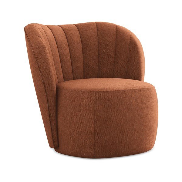 Terrakota värvi šenill-tugitool Keloa - Makamii