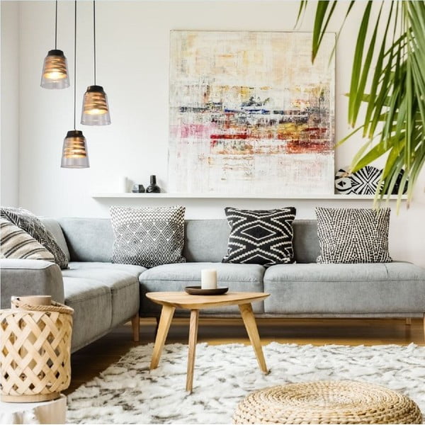 Must rippvalgusti klaasist varju abil Fresno - Candellux Lighting-image-1