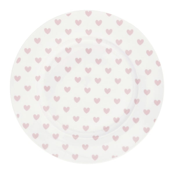 Keramický talíř Miss Étoile Rose Hearts, ⌀ 25 cm