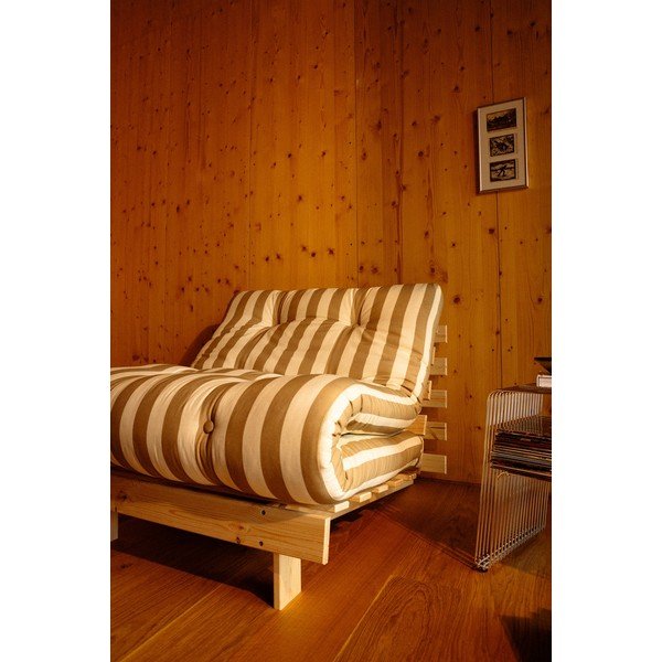 Beež/kreemikas futon/puidust tool Roots - Karup-image-3