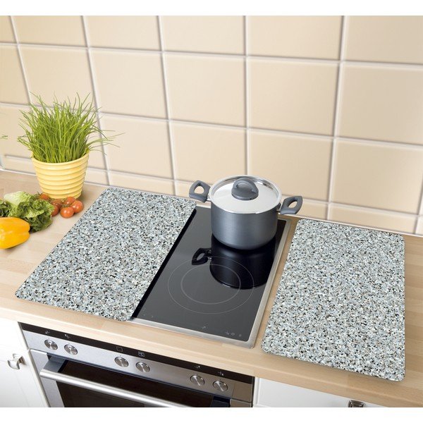 Klaasist pliidikatte komplekt 2 tk, 52 x 30 cm Granite - Wenko-image-1