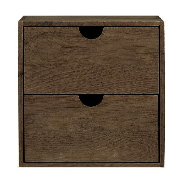 Tumepruun tammepuidust riiul 30 cm Townsville - House Nordic-image-3