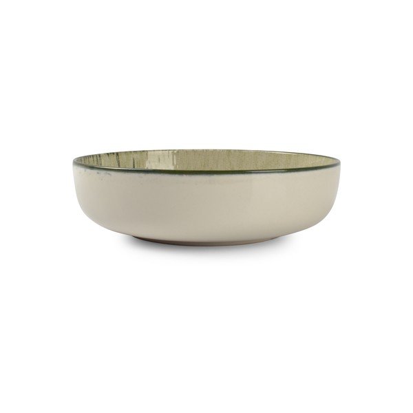 Roheline/kreemikas sügav savitaldrik ø 18,5 cm Gravel - ONA-image-2