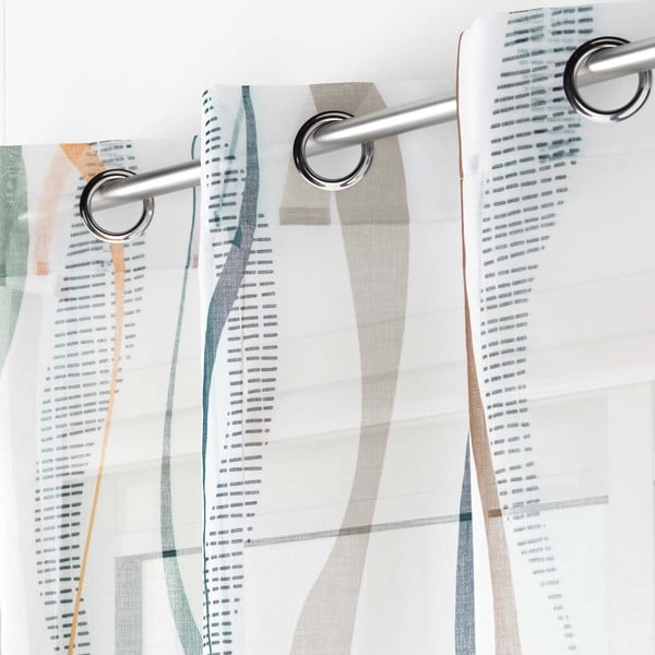 Valge-sinine voile kardin 140x280 cm Lisana - douceur d'intérieur-image-1