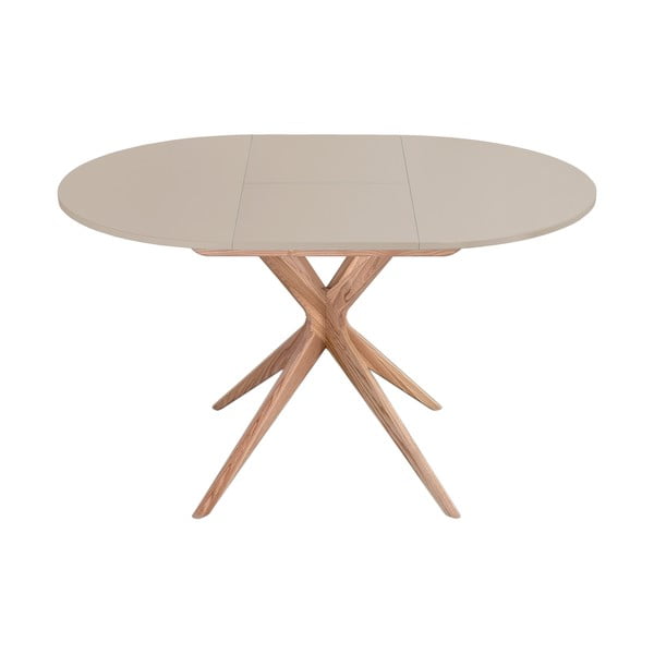 Ümmargune pikendatav söögilaud lisaplaadiga ø 90 cm Jubi – Ragaba-image-1