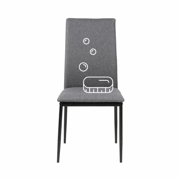 Čištění židle s opěrkou s látkovým čalouněním, suché + mokré čištění