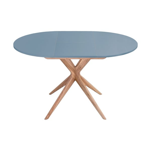 Ümmargune pikendatav söögilaud lisaplaadiga ø 90 cm Jubi – Ragaba-image-1