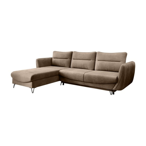 Helepruun sametist lahtikäiv/sahtliga nurgadiivan (vasak nurk/lamamisosaga) Silva – ELTAP