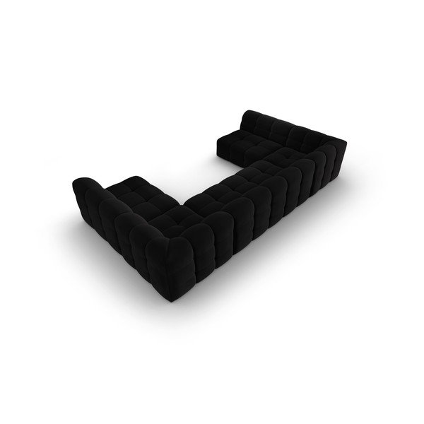 Must sametist nurgadiivan (U-kujuline) Kendal - Micadoni Home-image-4