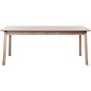 Pikendatav söögilaud tammepuust dekooriga lisapealse pealispinnaga 95x190 cm Bari - Unique Furniture