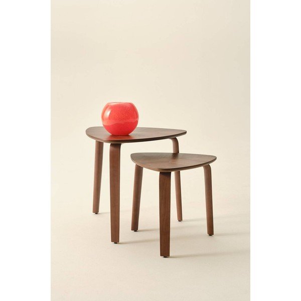 Abilauad komplektis 2 tükki pähklipuust kaunistusega 55x56 cm Tulua - Jotex-image-1