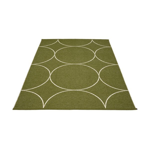 Tumeroheline sise/välisvaip 180x275 cm Boo Dark Olive – Pappelina