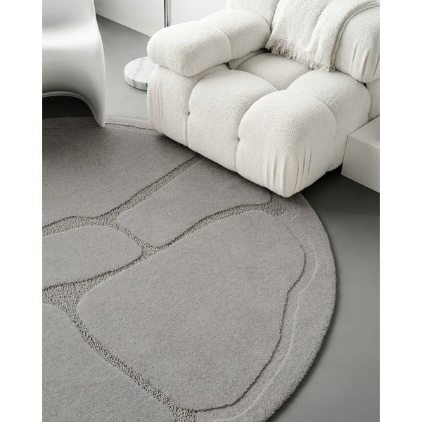 Hall villane ümmargune vaip ø 160 cm Morphic Organica - Agnella-image-3