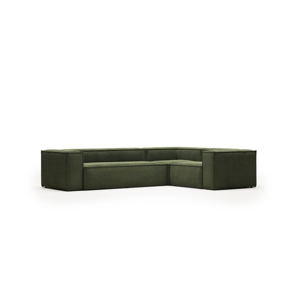 Roheline velvetist nurgadiivan Blok - Kave Home