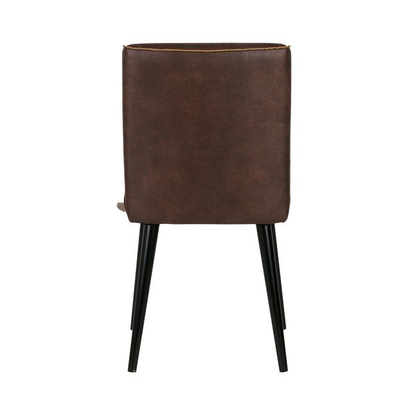 Sada 2 tmavě hnědých kožených židlí BePureHome Revolution-image-3