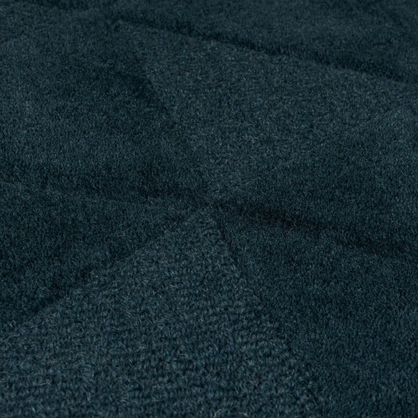 Sinakasroheline käsitsi kootud villane vaip 160x230 cm Shard Teal - Flair Rugs-image-3