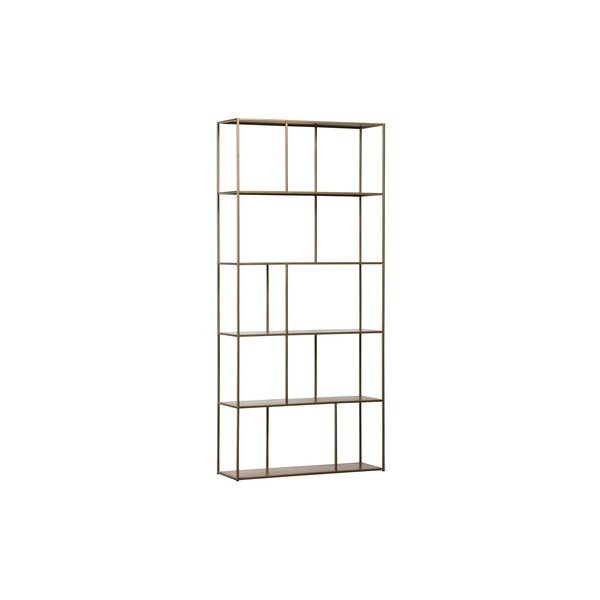 Kuldne metallist raamaturiiul 90x196 cm Valued - BePureHome-image-2