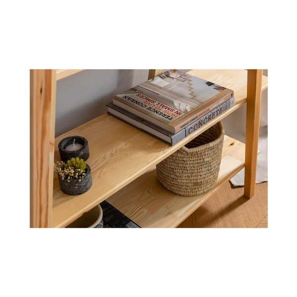 Naturaalset värvi männipuidust raamaturiiul 120x148 cm Perla - Kalune Design-image-4