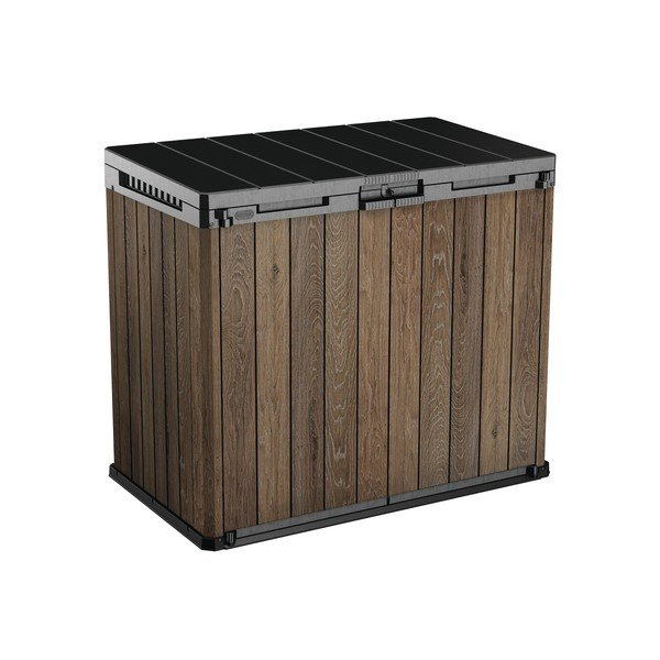 Tumepruun plastist aia hoiukast Deco - Keter