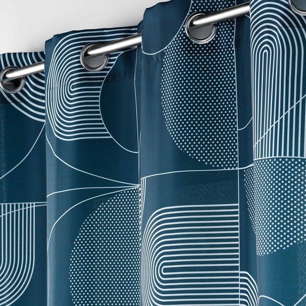 Sinine kardin 140x280 cm Esquisse - douceur d'intérieur-image-1