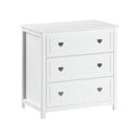 Valge laste kummut 90x89x57 cm Amori - Vipack