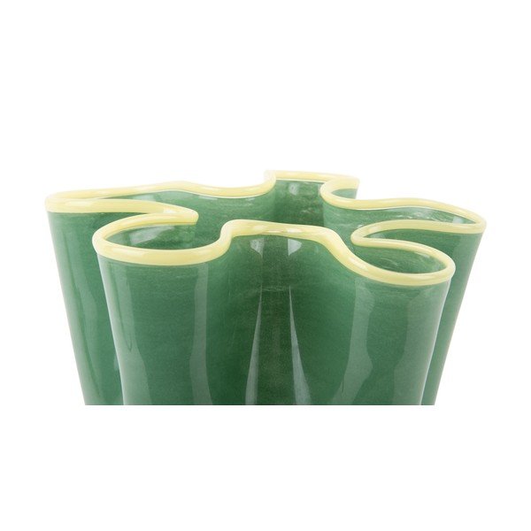 Roheline käsitsi valmistatud klaasist vaas (kõrgus 31,5 cm) Ruffles - PT LIVING-image-3