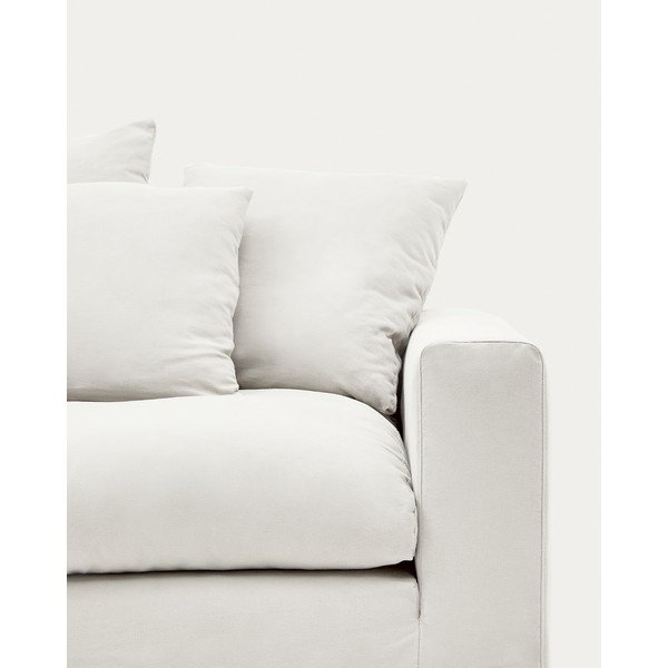Valge diivanikate 240 cm Nora - Kave Home-image-1