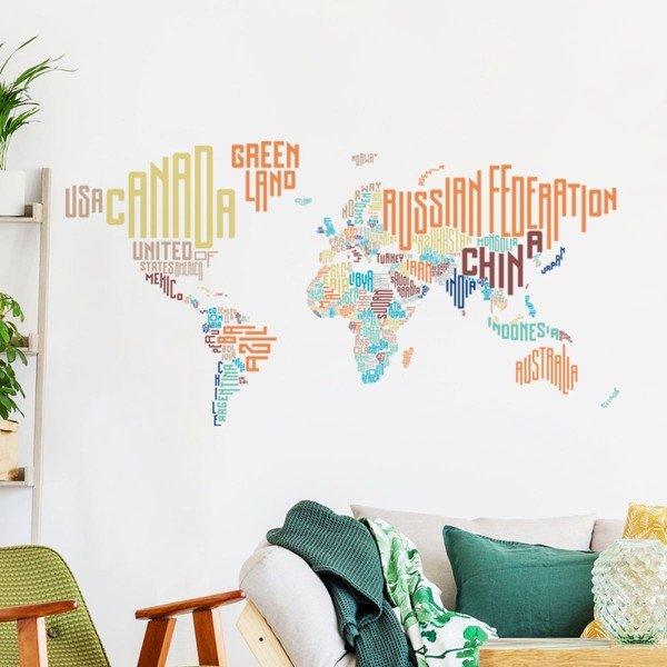 Nástěnná samolepka Ambiance World Map Modern-image-1