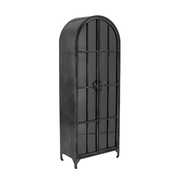 Must metallist vitriinkapp 56,5x152,5 cm Papole - Bloomingville-image-2