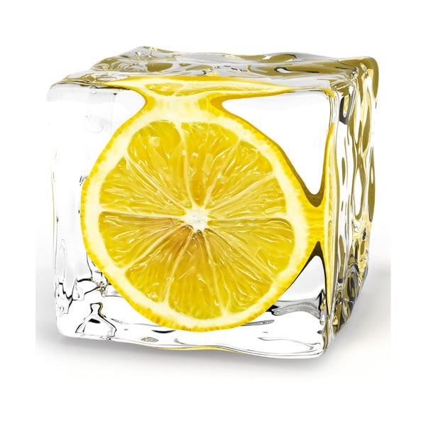 Skleněný obraz Iced Lemon, 20x20 cm