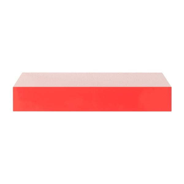 Červená nástěnná polička Intertrade Shelvy, délka 23,5 cm