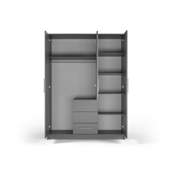 Hall peegliga riidekapp 147x200 cm Derry - Cosmopolitan Design-image-4