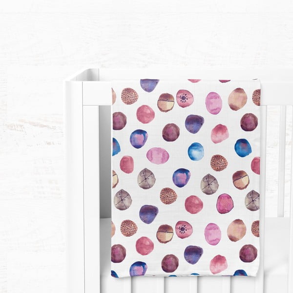 Valge musliinist beebitekk 75x100 cm Shells - Mijolnir-image-3