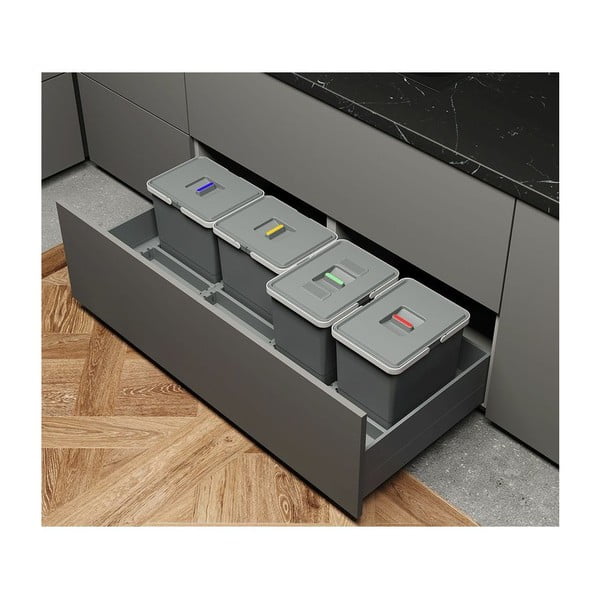 Plastikust prügikast sorteeritud jäätmete jaoks / sisseehitatud 41 l Metropolis - Elletipi-image-1