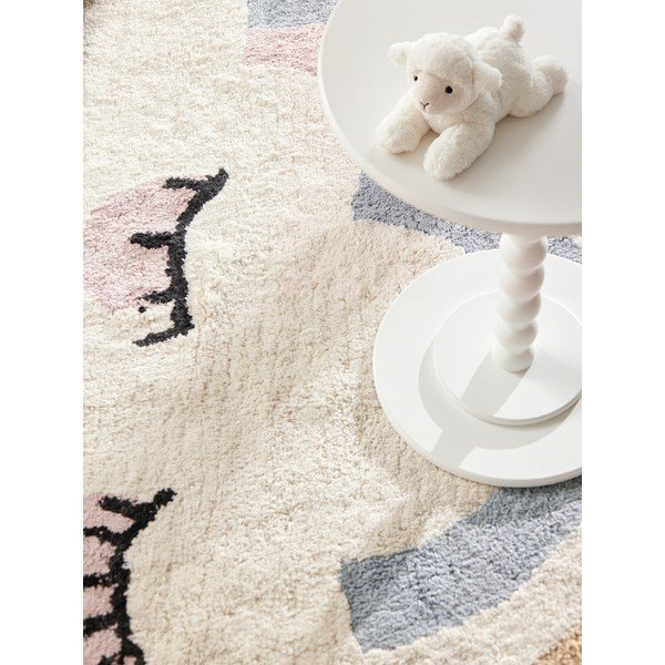 Kreemikas pestav/käsitsi kootud puuvillane lastevaip 140x200 cm Snuggle Nappi - Hanse Home-image-4