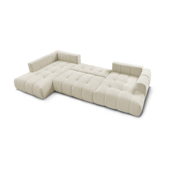 Beež nurgadiivanvoodi panipaigaga (parempoolne/"U-kujuline) Fuji - Bobochic Paris-image-4