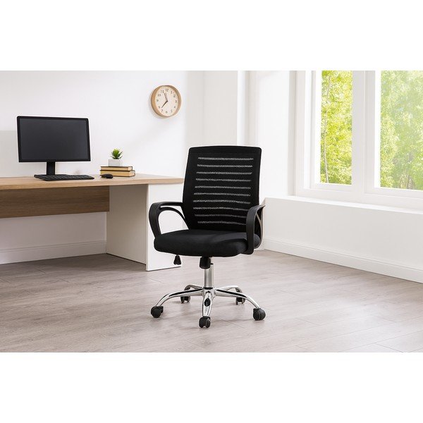 Must polsterdatud kontoritool Evon - Bonami Essentials-image-1