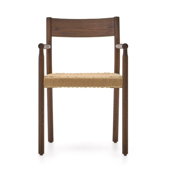 Pruun tammepuidust söögitool Yalia - Kave Home-image-3