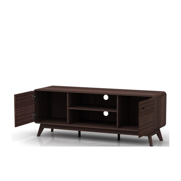 TV-laud pähklipuidu dekooriga 140x53 cm Caitlin - Støraa-image-3