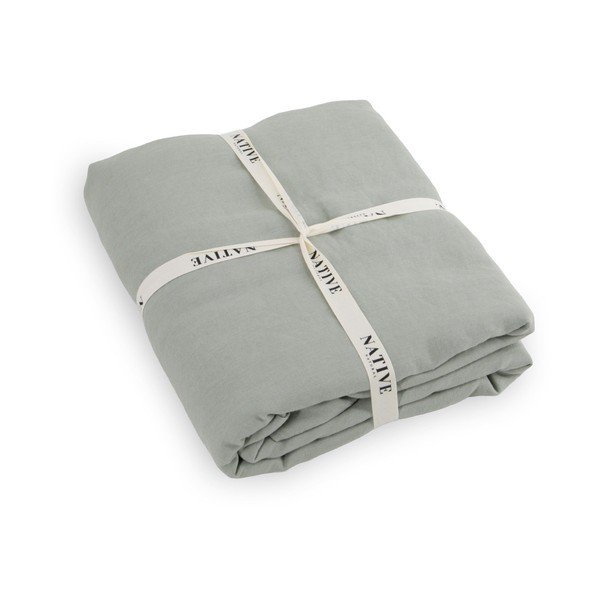 Hallikasroheline linane voodipesu kaheinimesevoodile 200x200 cm Stone - Native Natural-image-3