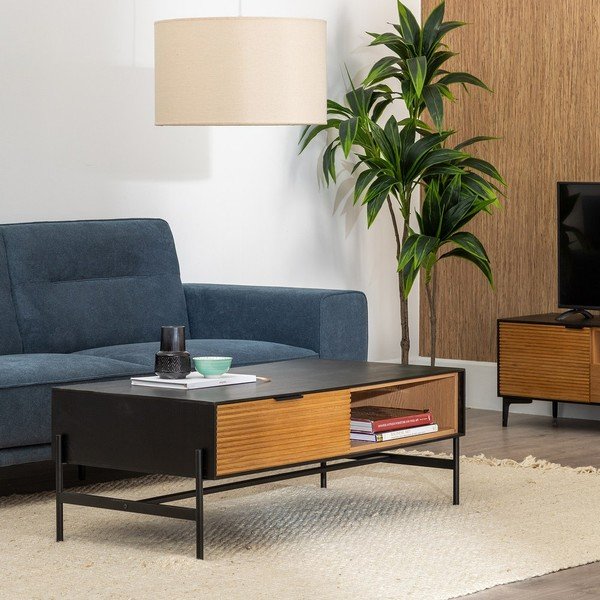 Must-pruun diivanilaud 60x124 cm Orleans - Ixia-image-2