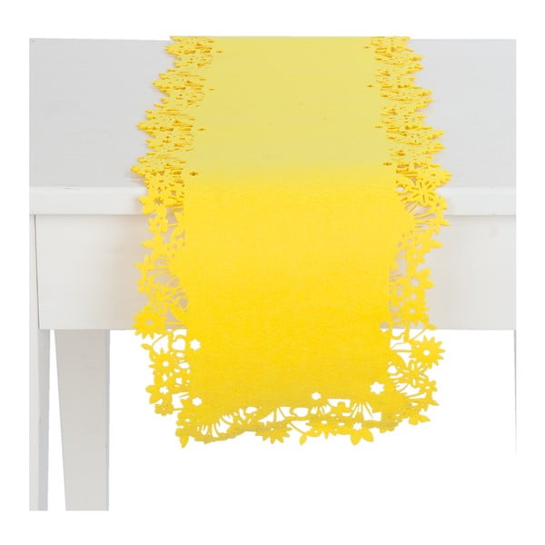 Žlutý běhoun na stůl Clayre & Eef, 30x120 cm