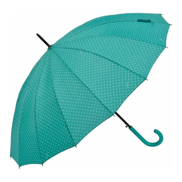 Zelený holový deštník Ambiance Triangles, ⌀ 122 cm