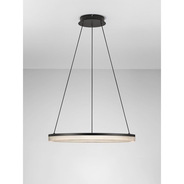 Mattmust alumiiniumist hämardatav LED-rippvalgusti akrüülklaasist varjuga, ø 60 cm Lonela - Nova Luce-image-4