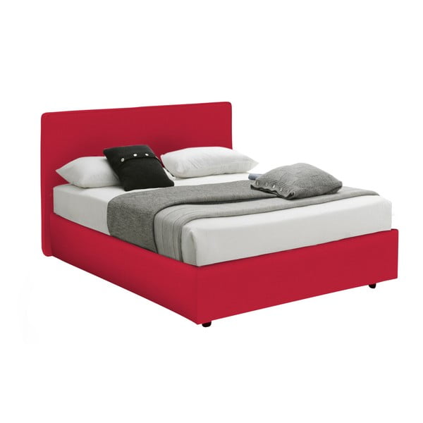 Červená jednolůžková postel s úložným prostorem 13Casa Ninfea, 120 x 190 cm